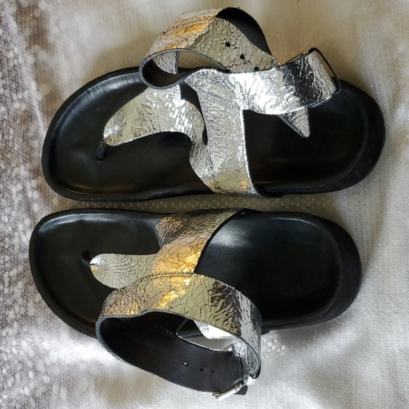 Isabel Marant Silver Metallic Sandals Size 41 or US 10 - Picture 4 of 7